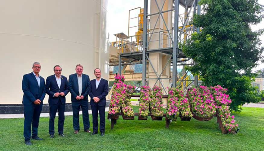 Visita del president del Parlament de Catalunya, Josep Rull, a la planta de Knauf en Guixers
