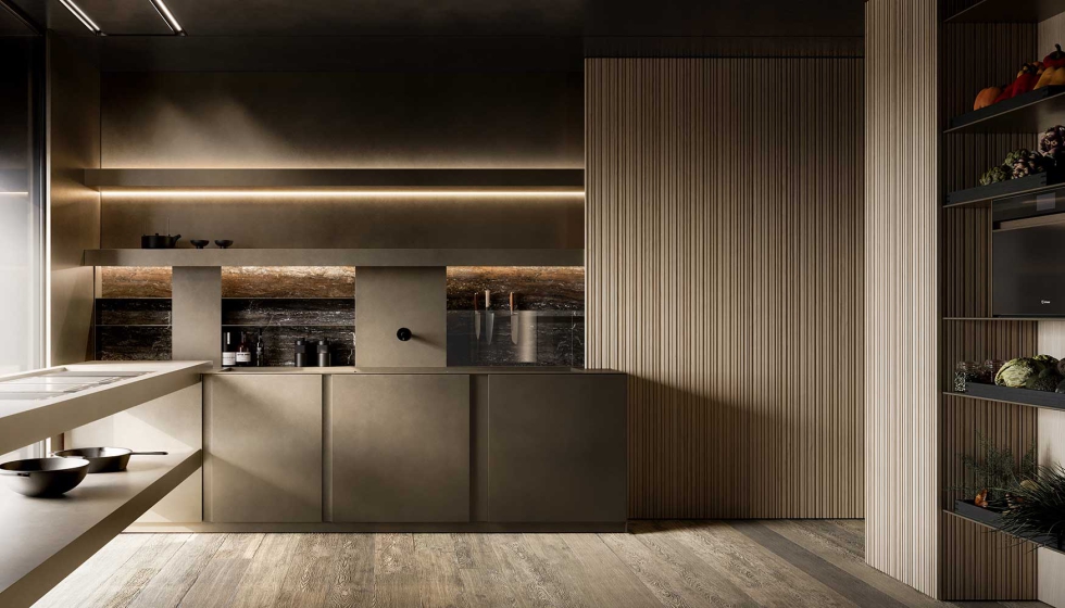 Skill Soft interpreta la zona de servicio de la cocina como un espacio t�cnico de altas prestaciones...