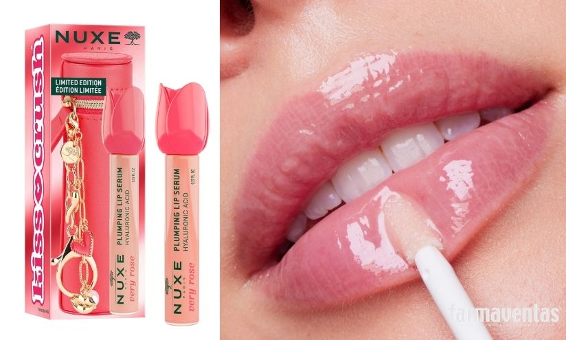Un sérum de labios repulpante de Nuxe, con funda y charms