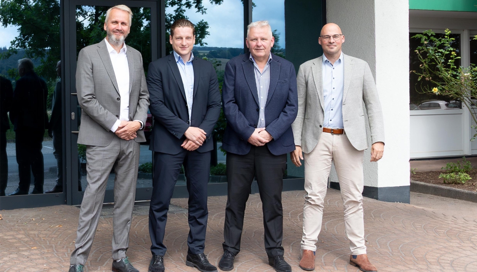 Direcci�n de la empresa de Hegla tras el relevo generacional: Christian Decker (CEO), Toni Sch�n (CSO), Dr...