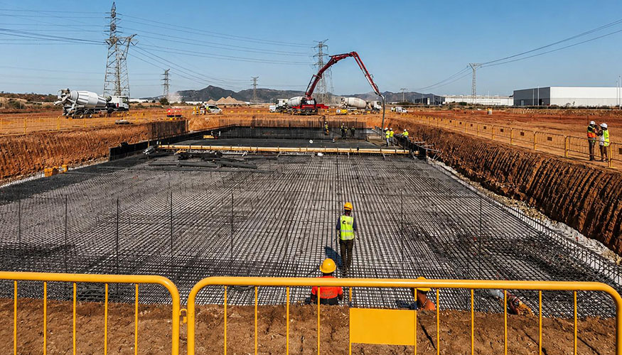 Imagen de las obras de ampliaci�n de la EDAR de Sagunto (Valencia)