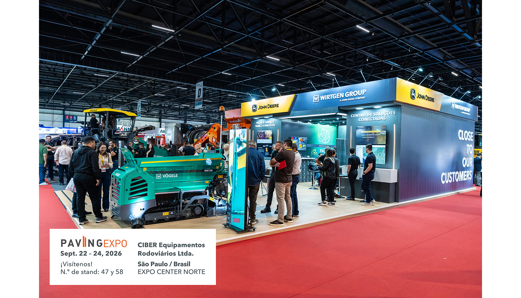 Wirtgen Group compartir� dos stands con John Deere en Paving Expo 2026