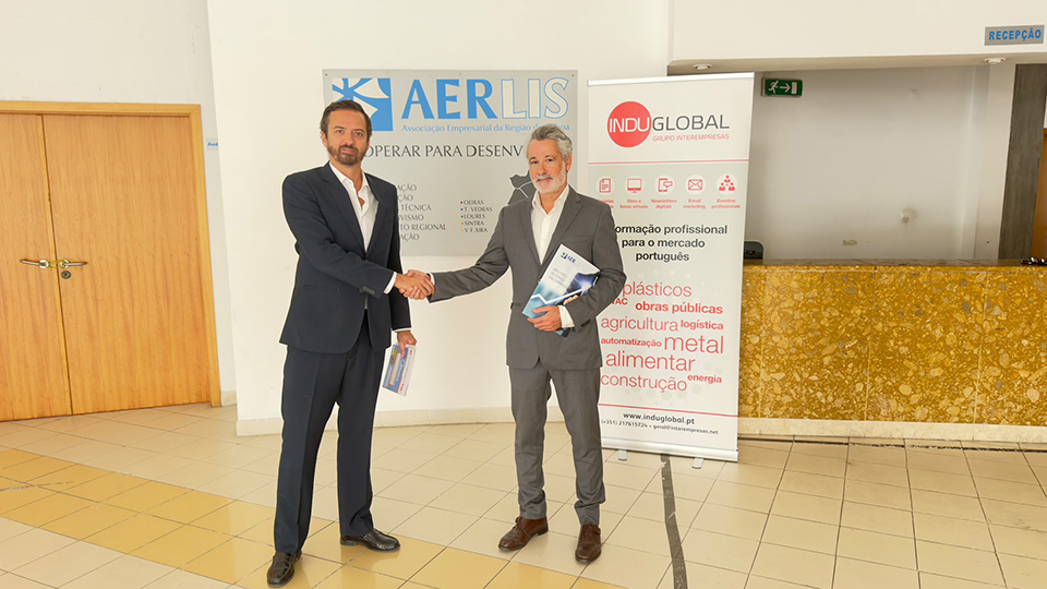 Frederico Mascarenhas, diretor operacional da Induglobal, e Paulo Catapirra, business development manager da AERLIS...
