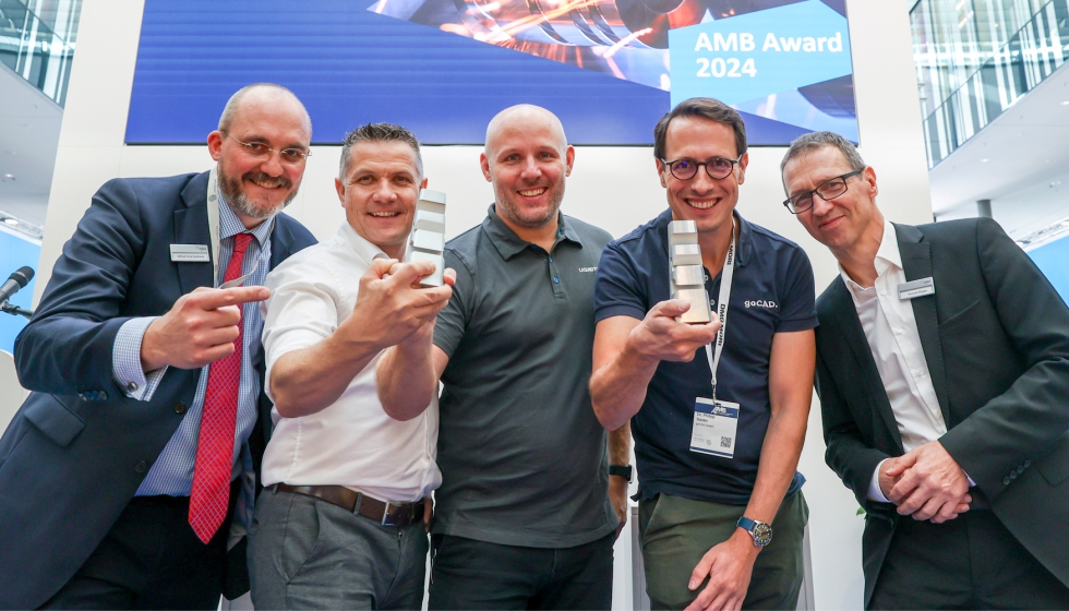 El jurado y los ganadores del Premio AMB 2024 en las categor�as de Software y digitalizaci�n (goCAD GmbH), as� como de Componentes...