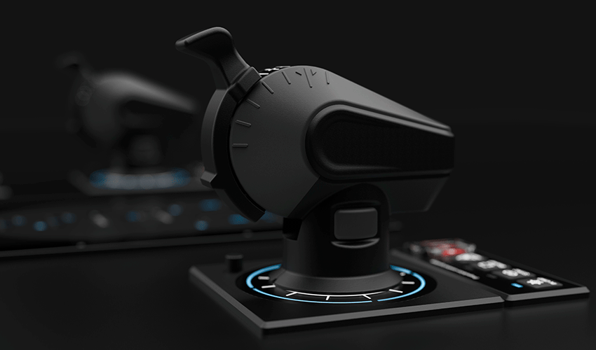 Nueva palanca de control PropControl 4 con bot�n 'push-to-talk' integrado. Fuente: Schottel