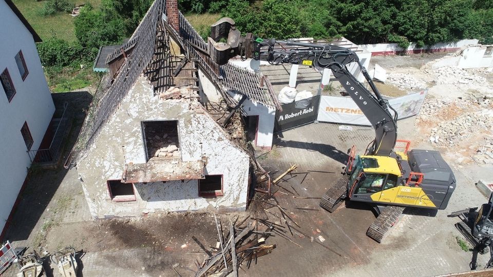 Vista a�rea da obra