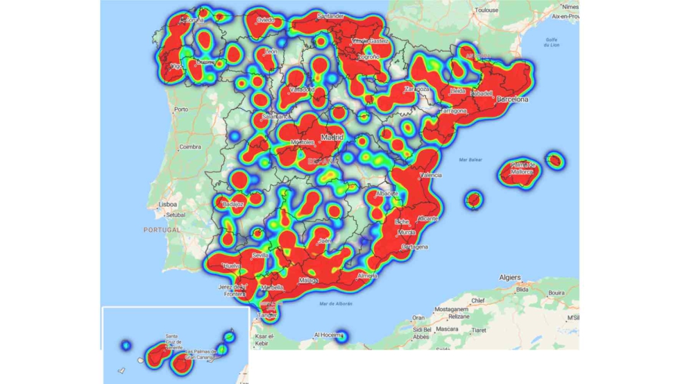 Catalunya, Madrid y Andaluc�a concentran el 45,2% del total de dispositivos conectados