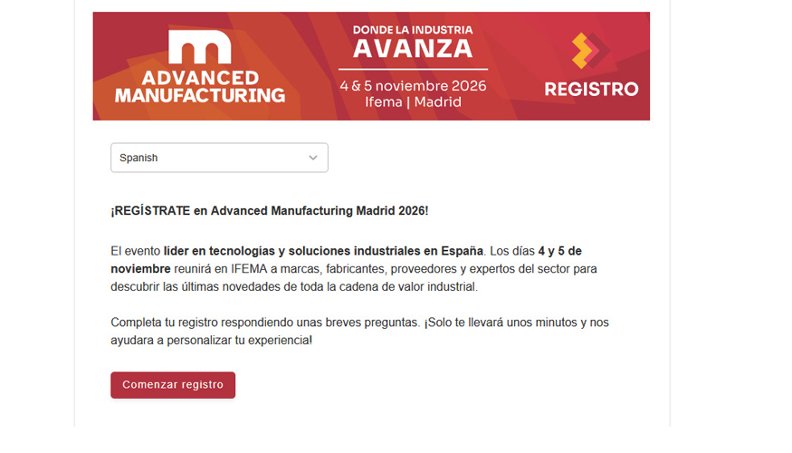 Advanced Manufacturing Madrid 2026 se celebrar� los d�as 4 y 5 de noviembre en Madrid