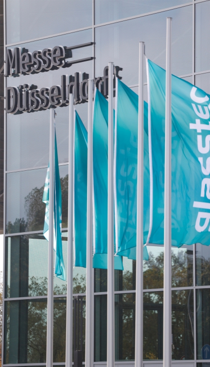 El recinto ferial de D�sseldorf acoger� de nuevo Glasstec. Foto: Messe D�sseldorf / ctillmann