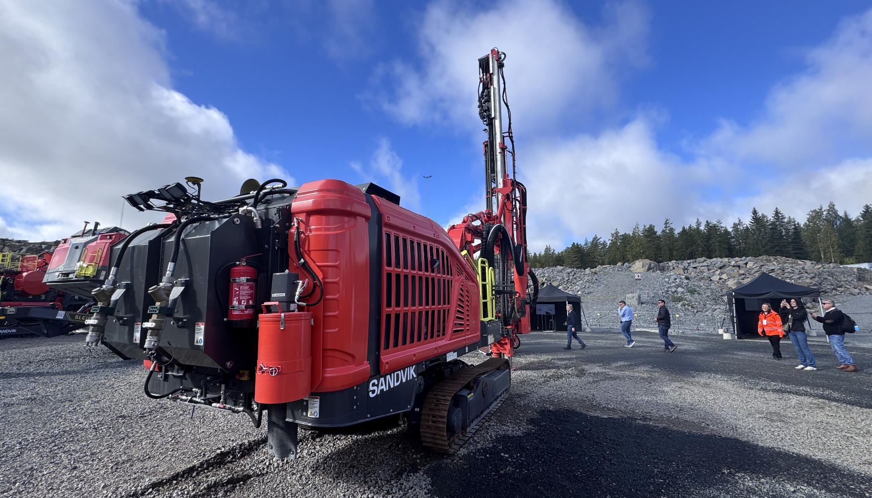 Nueva Ranger DX1010i de Sandvik en la explotaci�n de pruebas a cielo abierto de Sandvik, cerca de su f�brica de Tampere...