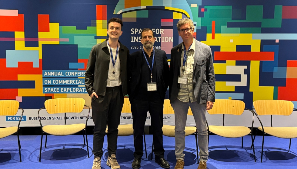 De izquierda a derecha, Jaime Jurado, Joaqu�n P�rez y Luis G�mez-Hortig�ela durante el certamen celebrado en Copenhague. Foto: ICP-CSIC...