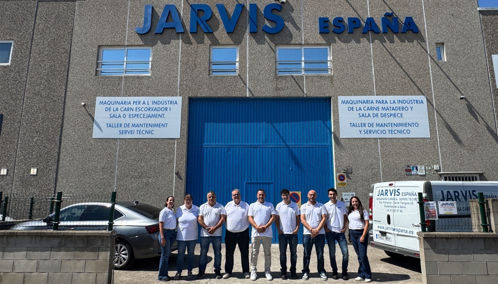 El equipo de Jarvis Espa�a en sus instalaciones en Riudellots de la Selva (Girona)