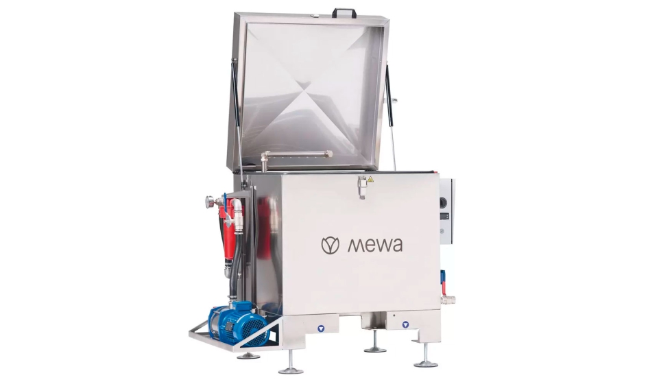 El sistema Eco-Matic realiza autom�ticamente la limpieza de las piezas mediante pulverizaci�n sobre una cesta giratoria...