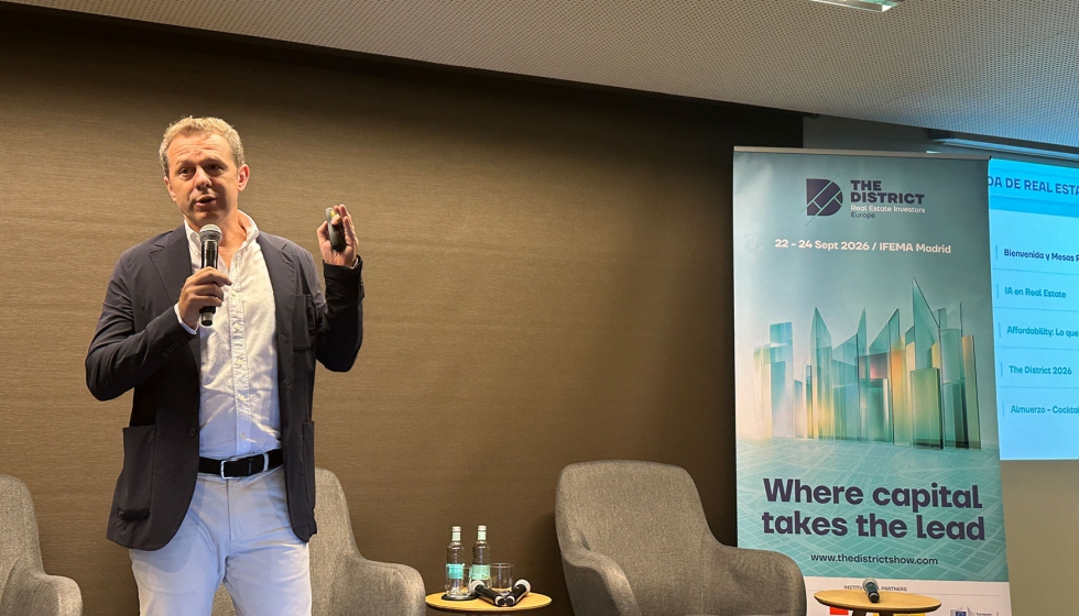 Juan Velayos, presidente de The District, durante la presentaci�n del evento en el Cercle d�Economia de Barcelona