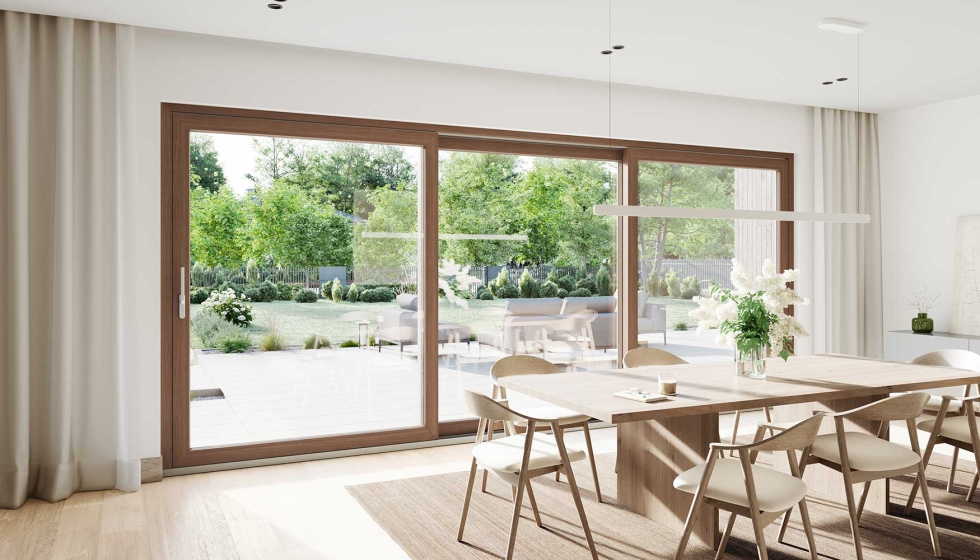 Con su dise�o claro y lineal, la corredera elevable Sch�co FocusIngSlide se integra en la arquitectura moderna...