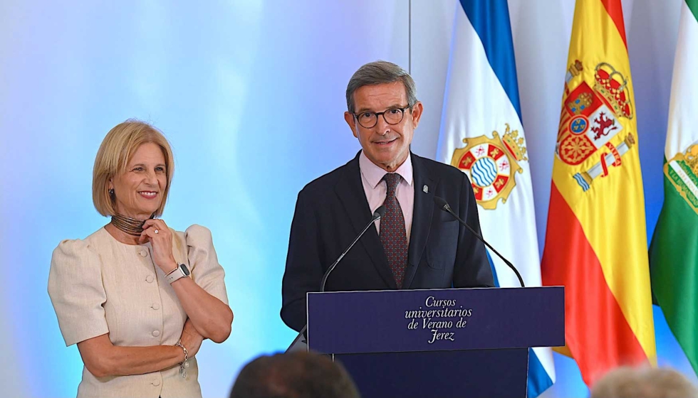 El consejero Jorge Paradela durante el acto celebrado en Jerez en el que anunci� el incremento presupuestario del Hub Aeron�utico Net Zero...