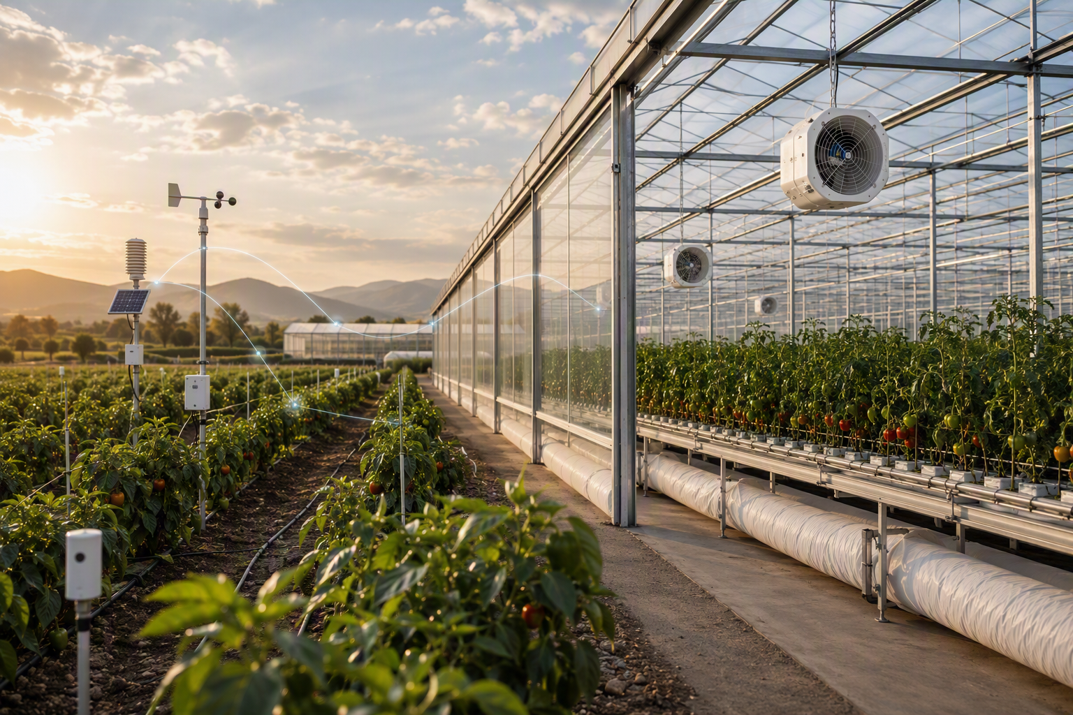Comparativa entre la agricultura en el exterior y la horticultura en un invernadero