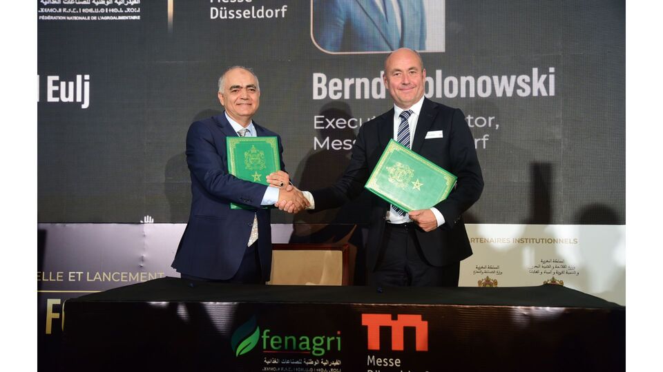 Abdelmounim Eleulj e Bernd Jablonowski. Cr�ditos: FENAGRI