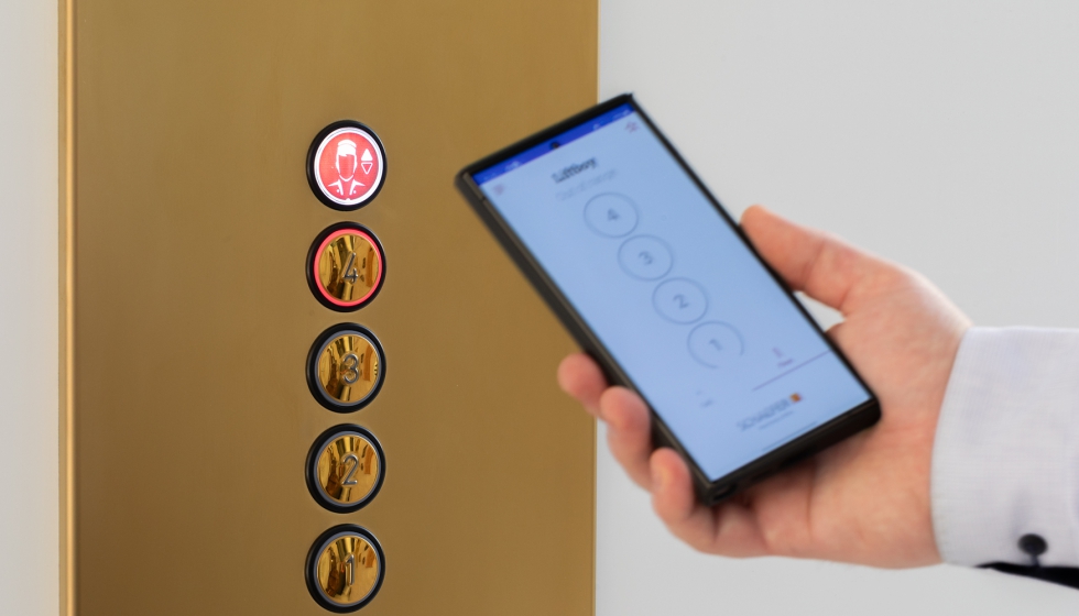 LiftBoy de Schaefer permitee a los pasajeros llamar y manejar el ascensor por Bluetooth