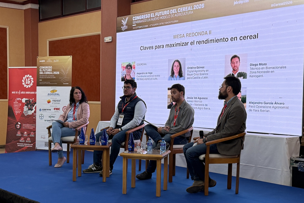 Participantes en la mesa redonda �Claves para maximizar el rendimiento en cereal' celebrada en el Congreso 'El Futuro del Cereal' 2026...
