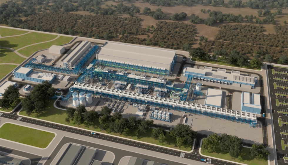 La planta ubicada en el Parque Energ�tico de Moeve en Palos de la Frontera (Huelva) contar� inicialmente con 300 MW de capacidad de electr�lisis...