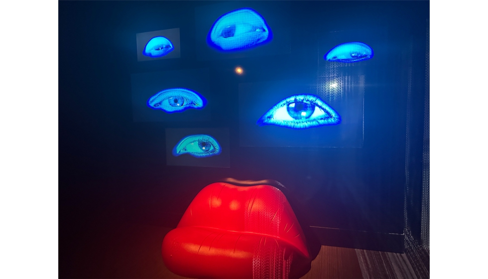 La caracter�stica instant�nea de los labios que cre� Dal� para la pel�cula �Spellbound� de Hitchcock y que son un cl�sico en el Teatre-Museu de...