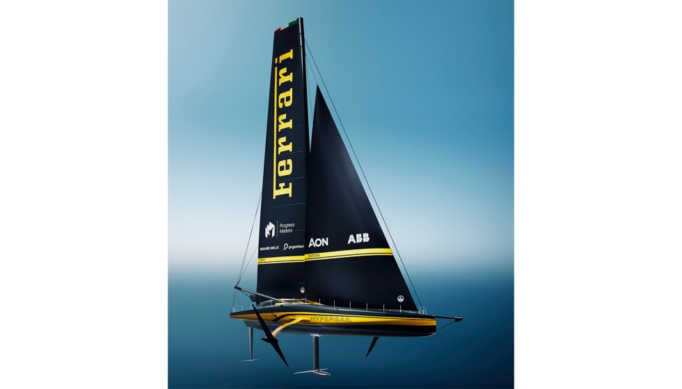 Ferrari Hypersail es un yate monocasco oce�nico de 100 pies con tecnolog�a �full-foiling� y propulsi�n mediante energ�a renovable...