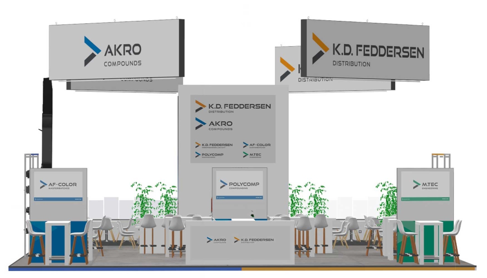 Visualizaci�n del estand conjunto del grupo Feddersen en el pabell�n B2, estand 2213