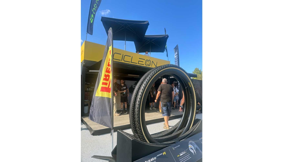 Fotograf�a del stand de Cicleon en Sea Otter Europe 2026, donde vimos el logo por primera vez