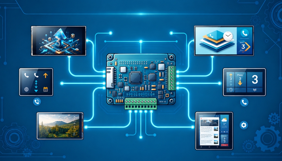 La integraci�n de los displays TFT con la maniobra permite combinar diferentes modelos y prestaciones...