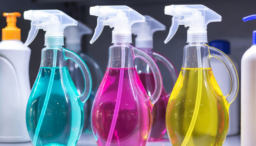 La combinaci�n de pl�stico transparente y colores permite reforzar la presencia visual de los productos en el lineal...