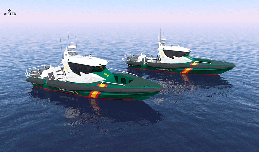 Aister avanza en sus instalaciones en la construcci�n de las tres patrulleras HS35 destinadas al Servicio Mar�timo de la Guardia Civil...