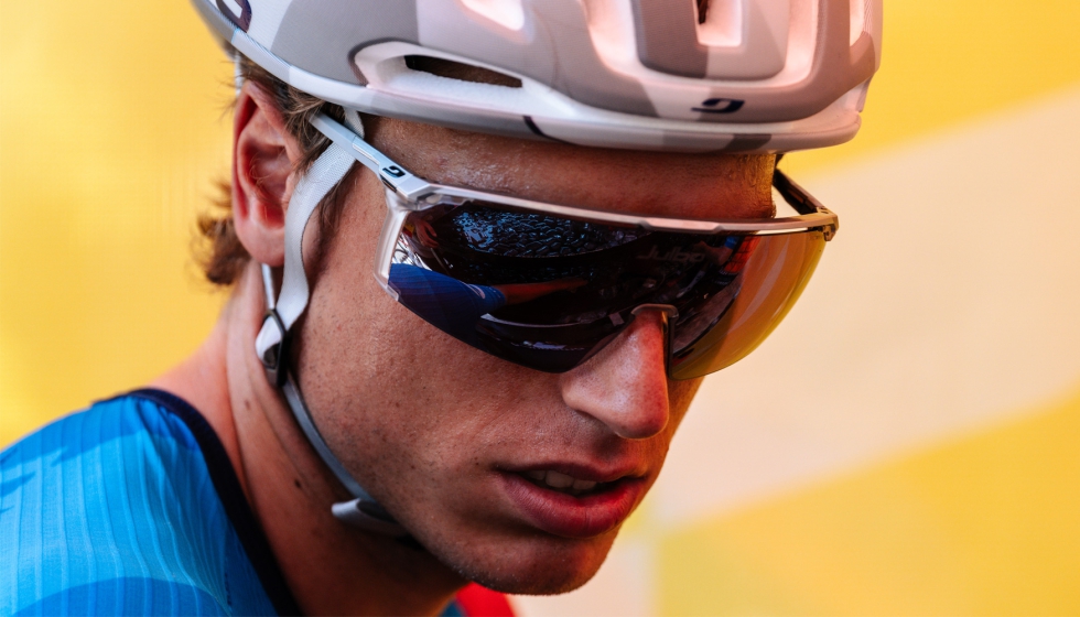 Las gafas Panora, en una imagen de la tercera etapa del Tour de Francia