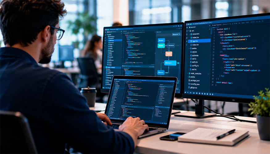 El desarrollo de software evoluciona hacia entornos en los que programadores, herramientas y agentes de IA trabajan de forma coordinada...