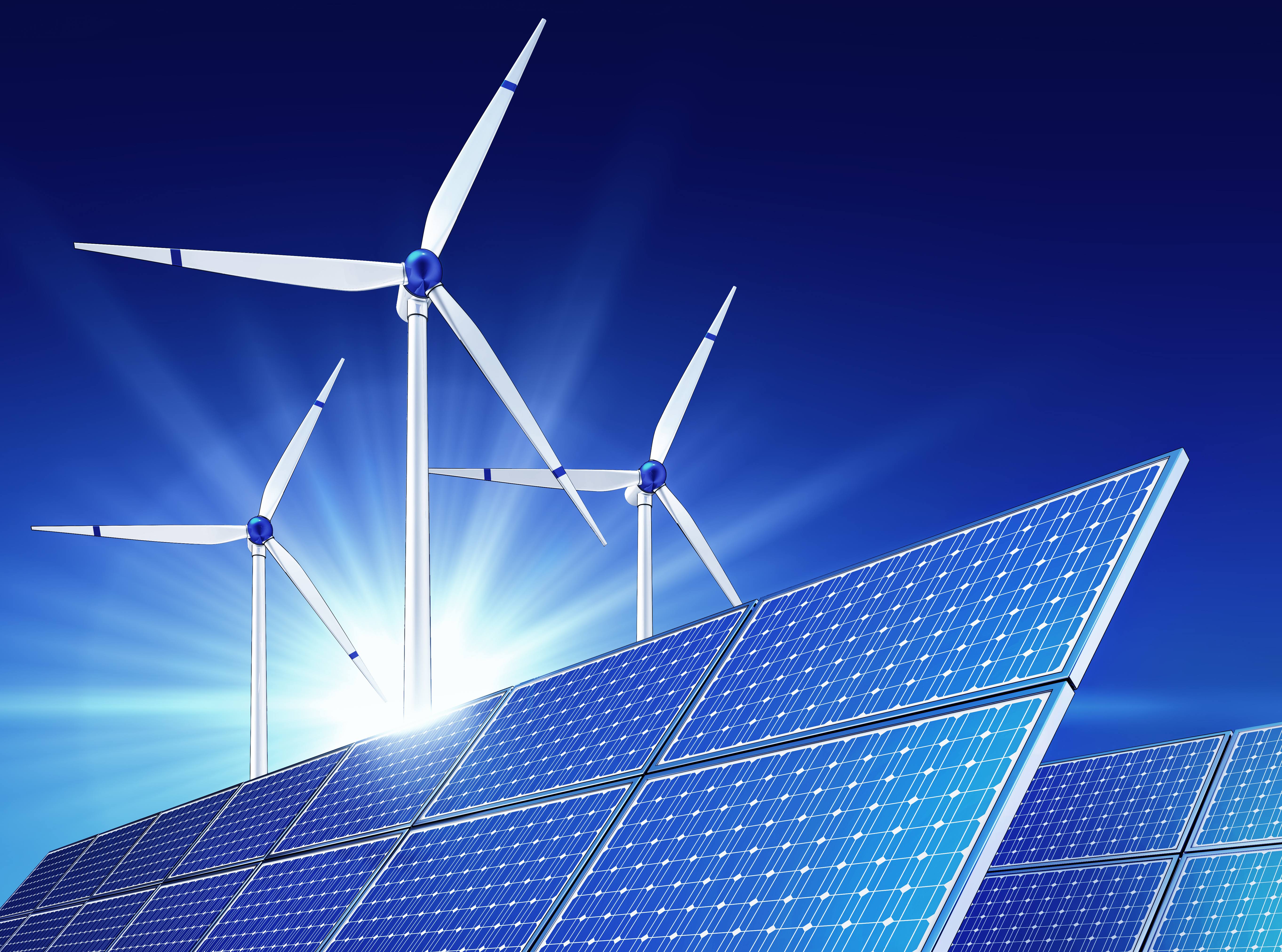 Energ�as solar y e�lica