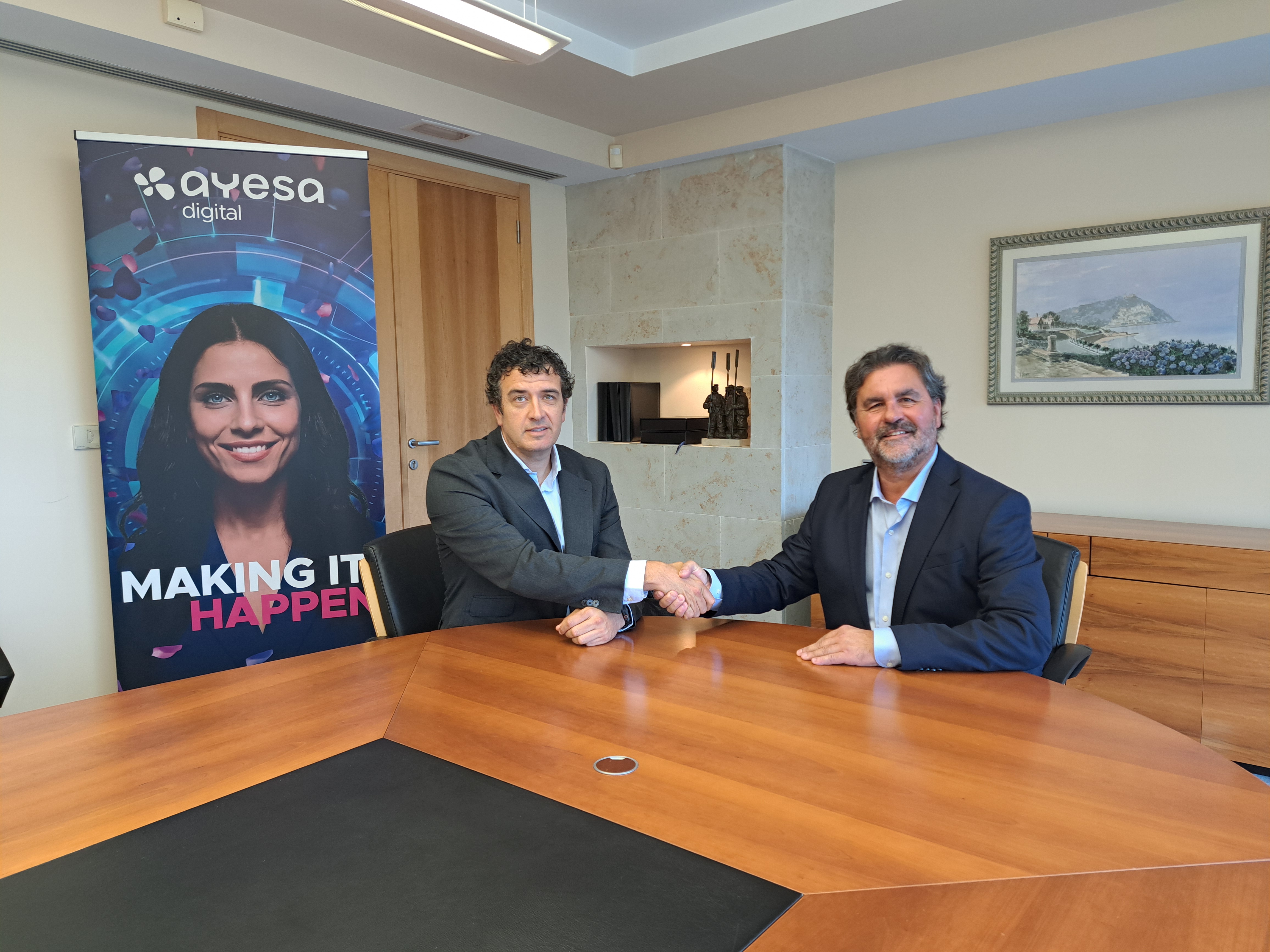 El CEO de Kuik, F�lix Vela, junto al CEO de Ayesa Digital, Manuel Baraza