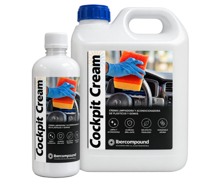 Ibercompound ha presentado Cockpit Cream, la nueva crema limpiadora para el mantenimiento de pl�sticos y gomas de los veh�culos...