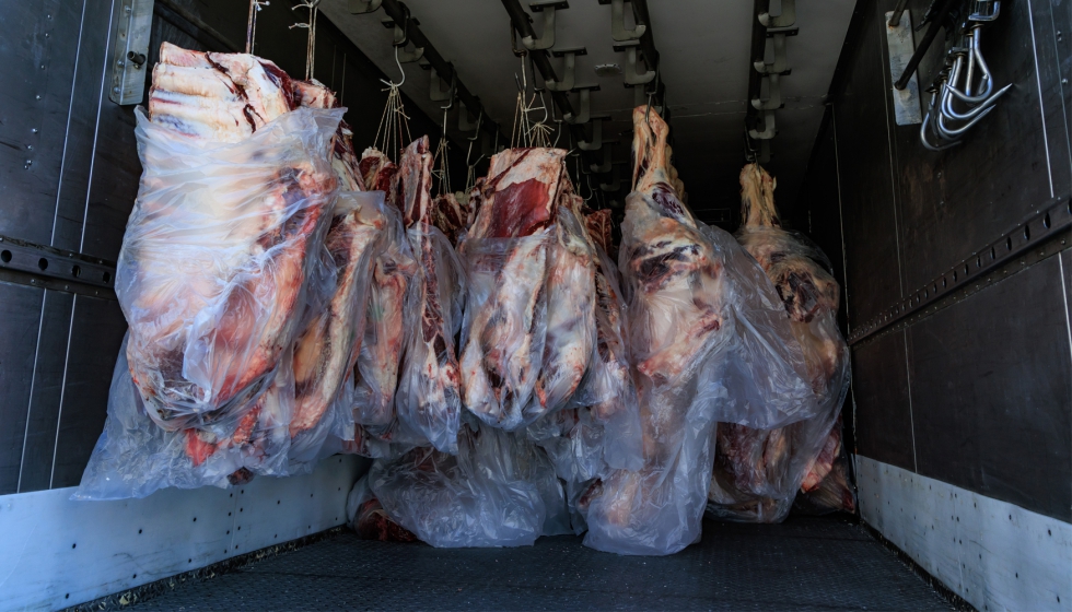 Foto de Segell Expres: solu��o de 12 ganchos para o transporte de carne fresca