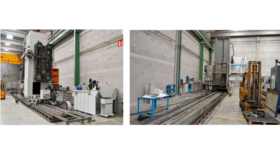 La fresadora de columna m�vil Zayer 30 KCU 16000 AR en las instalaciones de Cecamasa para el proceso de reacondicionamiento integral...