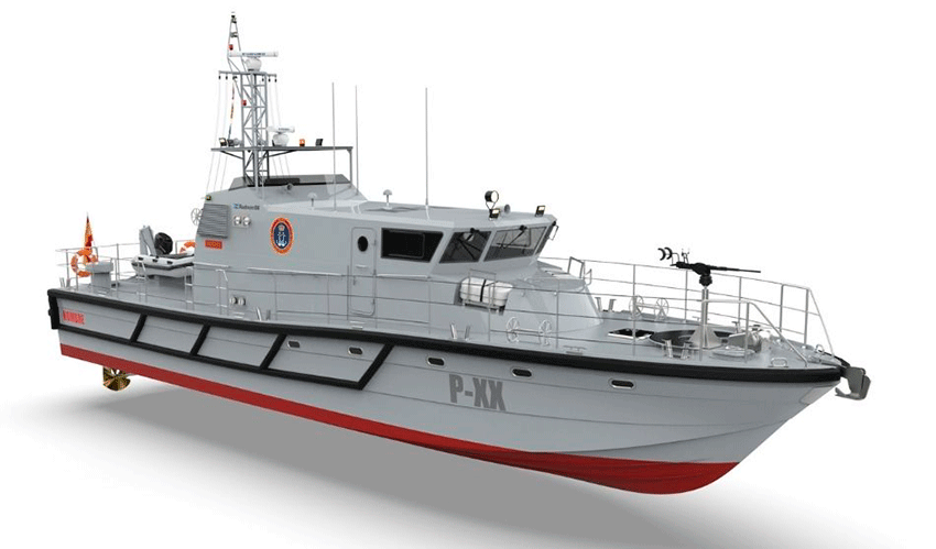 Rodman Polyships avanza en la construcci�n de la primera de las tres patrulleras Rodman 66 contratadas por la Armada Espa�ola...