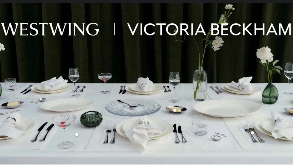La colecci�n Westwing | Victoria Beckham incorpora vajillas, cuberter�a y accesorios de mesa con acabados texturizados y tonos plateados y verdes...