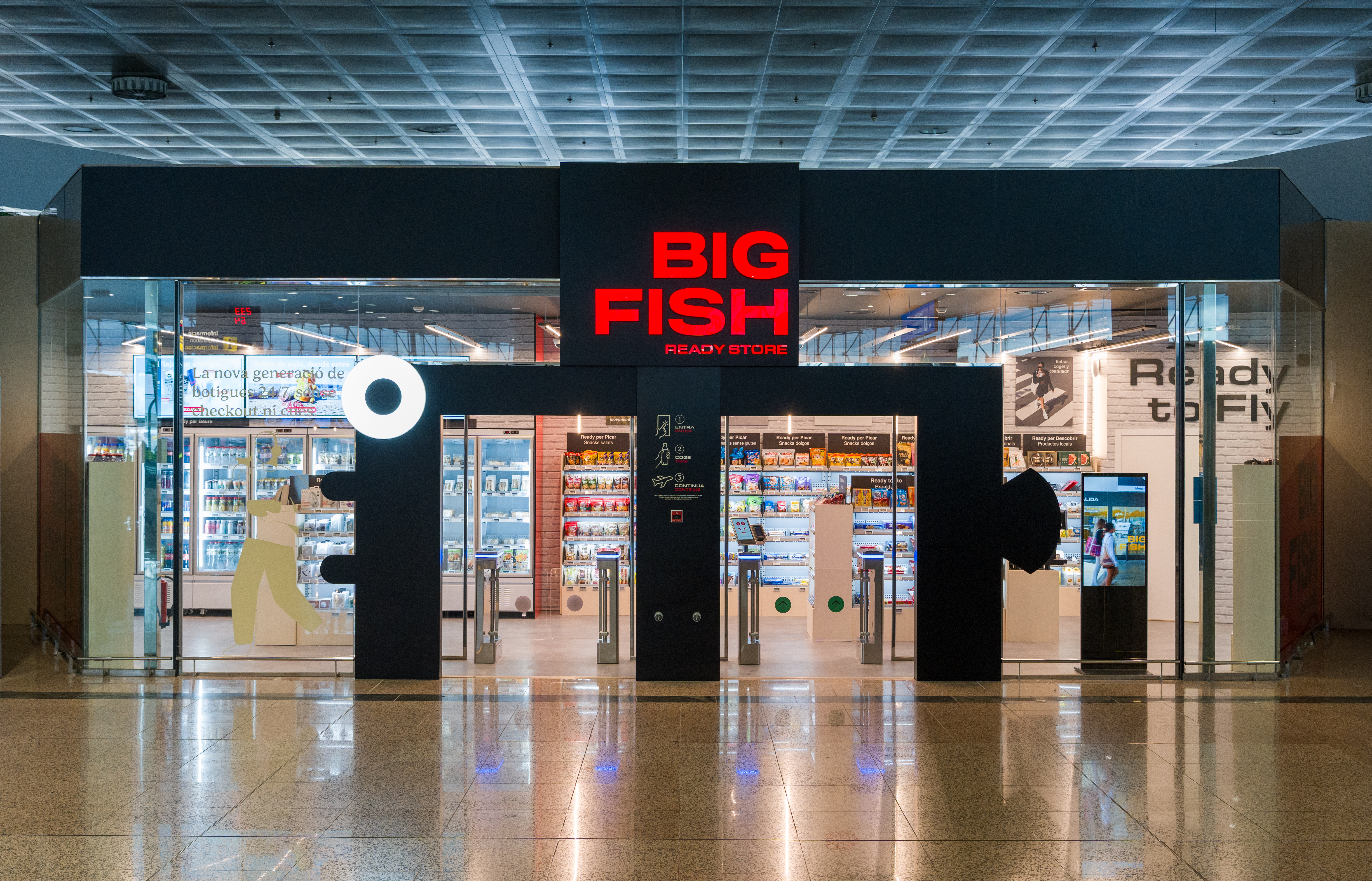 Entrada del local BIG FISH situado en el Aeropuerto Josep Tarradellas Barcelona-El Prat