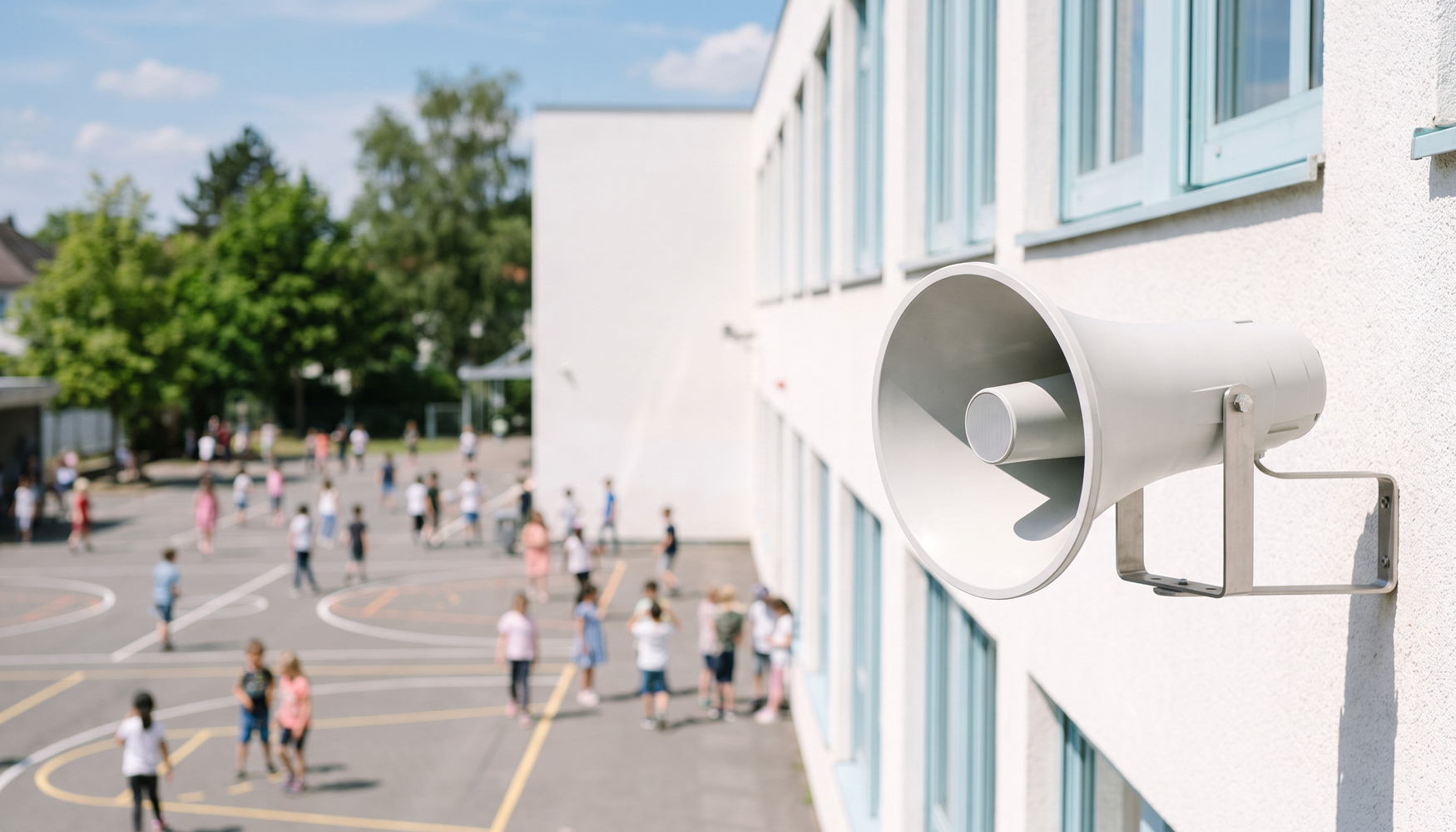 La megafon�a forma parte de la rutina habitual de los colegios sin que nadie repare en ella
