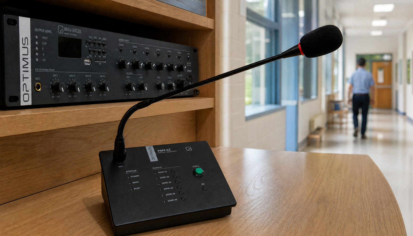Amplificador MAV-240Z6 y pupitre microf�nico PMV-6Z
