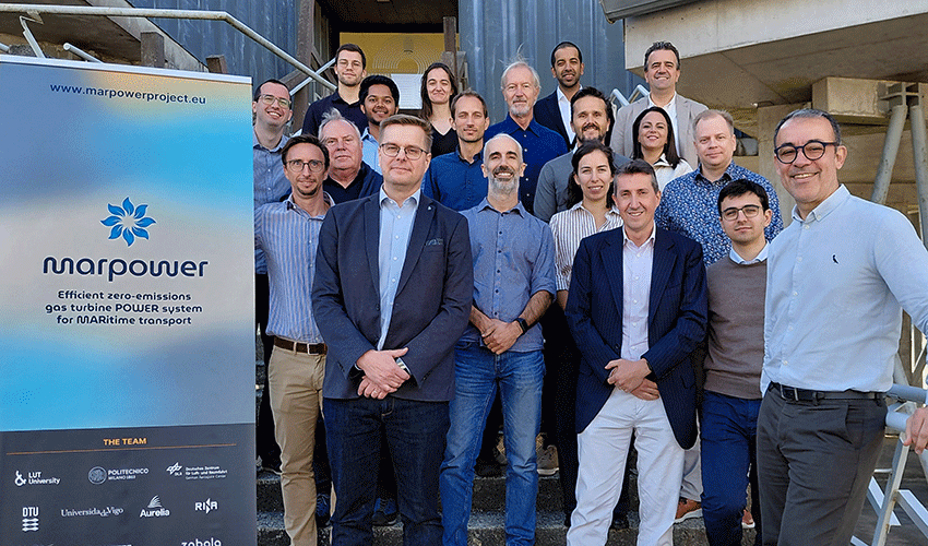 El equipo de Marpower durante la reuni�n del consorcio celebrada en Vigo en octubre de 2026