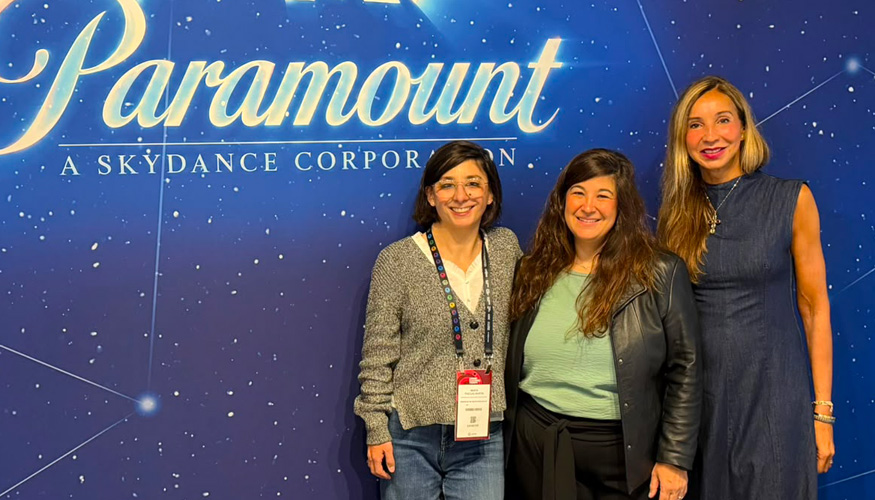 Marta Pascual, account executive-consumer products, Rosal�a Jim�nez, senior licensing manager hardlines-entertainment brands, y Mar�a Costas...