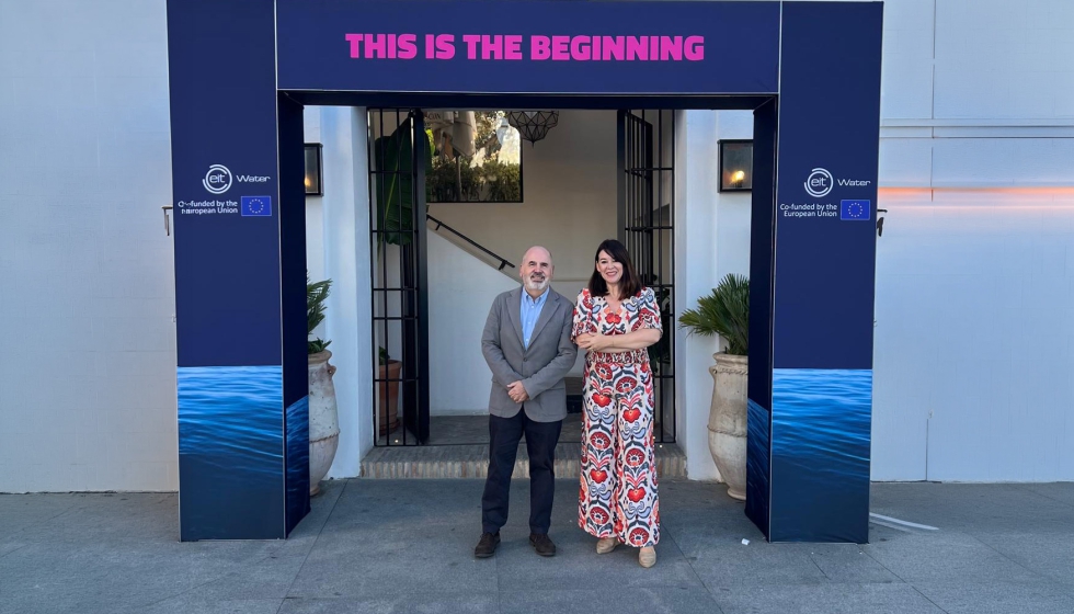 Carolina Navarro y Juan Manuel D�ez a su llegada al acto de lanzamiento oficial de EIT Water