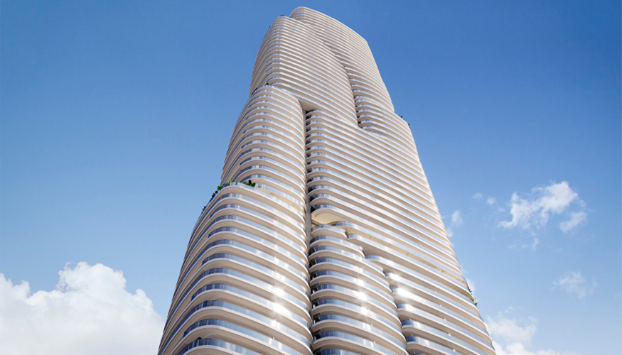 Proyecto TM Tower con 230 metros de altura y 64 plantas previstas situada en la playa de Poniente de Benidorm