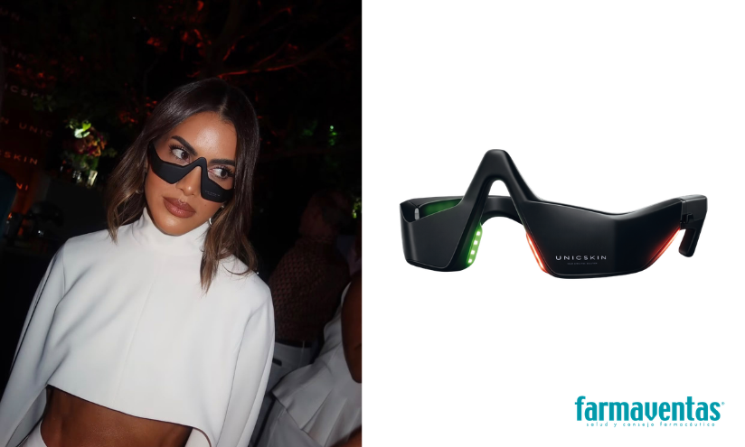 La influencer brasile�a Camila Coelho -embajadora para EEUU- con las gafas de UNICSKIN...