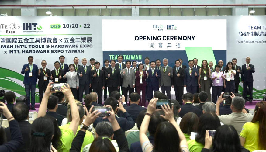 El presidente de Taiw�n, Ching-te Lai (en el centro), asisti� a la ceremonia de inauguraci�n de TiTE x IHT 2026...